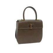 Pre-owned Leather handbags Salvatore Ferragamo Pre-owned , Beige , Dam...