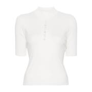 Witte Gebreide Trui met Stud Detail Twinset , White , Dames