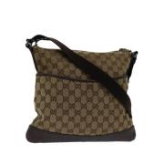 Pre-owned Canvas gucci-bags Gucci Vintage , Beige , Dames