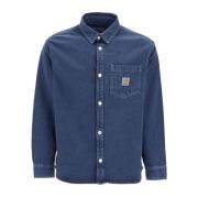 Denim George Overshirt Carhartt Wip , Blue , Heren