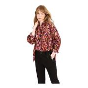 Gedrukte Flowy Blouse - Multicolor Molly Bracken , Multicolor , Dames