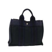 Pre-owned Cotton handbags Hermès Vintage , Blue , Dames