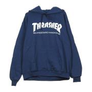 Navy/Wit Hoodie Thrasher , Blue , Unisex