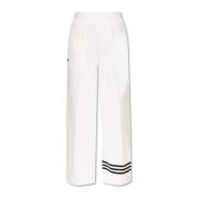 Wijde Pijp Trainingsbroek Adidas Originals , White , Dames