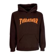 Donkere Chocolade Hoodie met Aangepast Logo Thrasher , Brown , Unisex