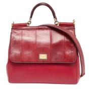 Pre-owned Leather handbags Dolce & Gabbana Pre-owned , Red , Dames