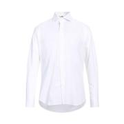 Geborduurd Logo Katoenen Overhemd Aquascutum , White , Heren