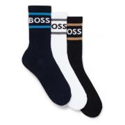 Rib Stripe Cc 3P Socks Boss , Multicolor , Heren