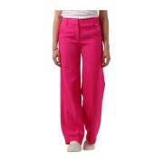 Roze Wide Leg Glow Broek Pom Amsterdam , Pink , Dames