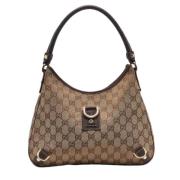 Pre-owned Canvas handbags Gucci Vintage , Beige , Dames