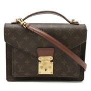 Pre-owned Canvas clutches Louis Vuitton Vintage , Brown , Dames