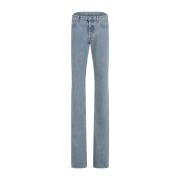 Blauwe Stone Washed Denim Jeans The Attico , Blue , Dames