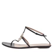 Pre-owned Leather sandals Gucci Vintage , Black , Dames