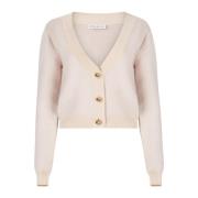 Beige Mohair V-Neck Cardigan Nina Ricci , Beige , Dames