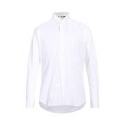 Elegant wit katoenblend overhemd Aquascutum , White , Heren