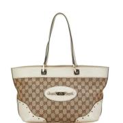 Pre-owned Canvas totes Gucci Vintage , Beige , Dames