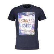 Katoenen Ronde Hals T-Shirt Cavalli Class , Blue , Heren