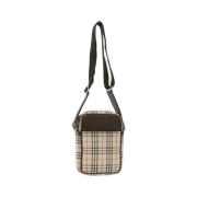 Pre-owned Cotton shoulder-bags Burberry Vintage , Beige , Dames