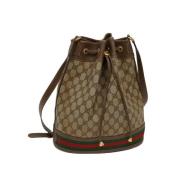 Pre-owned Canvas gucci-bags Gucci Vintage , Beige , Dames