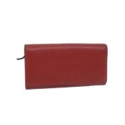 Pre-owned Leather wallets Gucci Vintage , Red , Dames