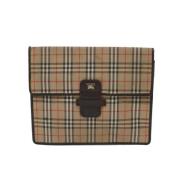 Pre-owned Cotton clutches Burberry Vintage , Beige , Dames