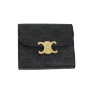 Pre-owned Leather wallets Celine Vintage , Black , Dames