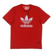 Trefoil Tee Heren T-shirt Rood/Wit Adidas , Red , Heren