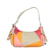 Beige Handtas met Afneembare Schouderband en Meerdere Zakken Desigual ...