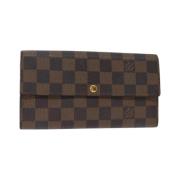 Pre-owned Coated canvas wallets Louis Vuitton Vintage , Brown , Dames