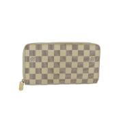 Pre-owned Coated canvas wallets Louis Vuitton Vintage , Beige , Dames