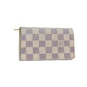 Pre-owned Coated canvas wallets Louis Vuitton Vintage , White , Dames