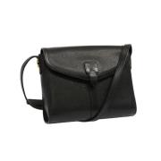 Pre-owned Leather shoulder-bags Burberry Vintage , Black , Dames