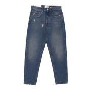 Slim Fit Denim Jeans Amish , Blue , Heren