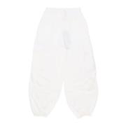 Satin Cargo Broek Wit Zachte Pasvorm Disclaimer , White , Dames