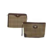 Pre-owned Clutch Burberry Vintage , Brown , Dames