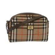 Pre-owned Cotton shoulder-bags Burberry Vintage , Beige , Dames