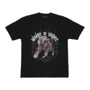 Rock Tiger Print Tee Zwart T-Shirt Vision OF Super , Black , Heren