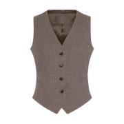 Kasjmiermix Vest Kiton , Beige , Dames