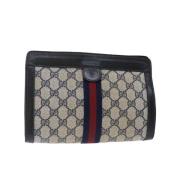 Pre-owned Canvas gucci-bags Gucci Vintage , Blue , Dames