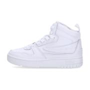 Witte Hoge Top Sneaker Leer Rubber Fila , White , Dames