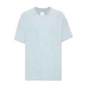 Blauw 4G Patroon Crew Neck Shirt Givenchy , Blue , Heren