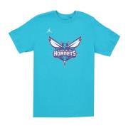 Charlotte Hornets Logo T-shirt Jordan , Blue , Heren