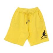 Zwart/Gele Tracksuit Shorts Kangol , Yellow , Heren