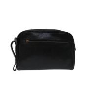 Pre-owned Leather clutches Burberry Vintage , Black , Dames