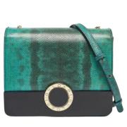 Pre-owned Fabric shoulder-bags Bvlgari Vintage , Green , Dames