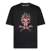 Skull Print Tee Zwart/Rood Vision OF Super , Black , Heren