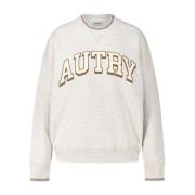 Sporty Logo Crewneck Sweater Autry , Gray , Dames