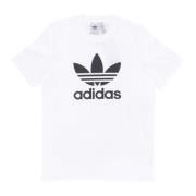 Klassieke Trefoil Tee Wit/Zwart T-shirt Adidas , White , Heren