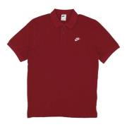 Essentiële Piqué Polo Shirt Rood/Wit Nike , Brown , Heren