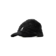 Zwarte Eco Bont Gebogen Klep Pet Kangol , Black , Heren